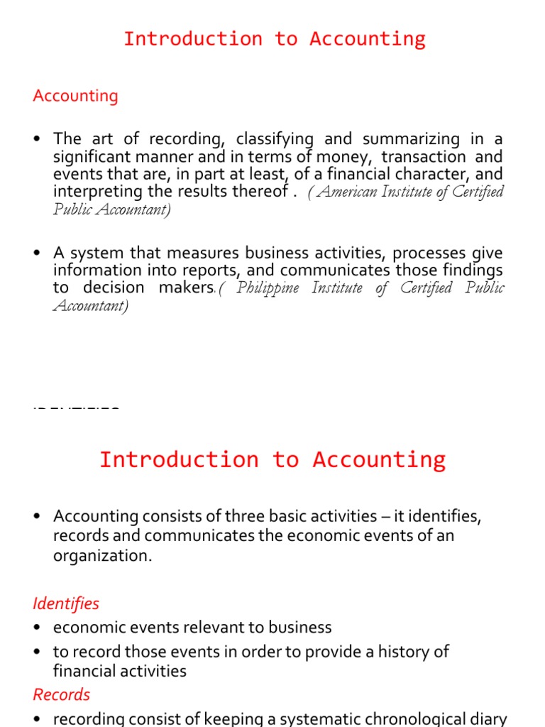 Introduction to Accounting Basics | PDF | Accounting | Financial Statement