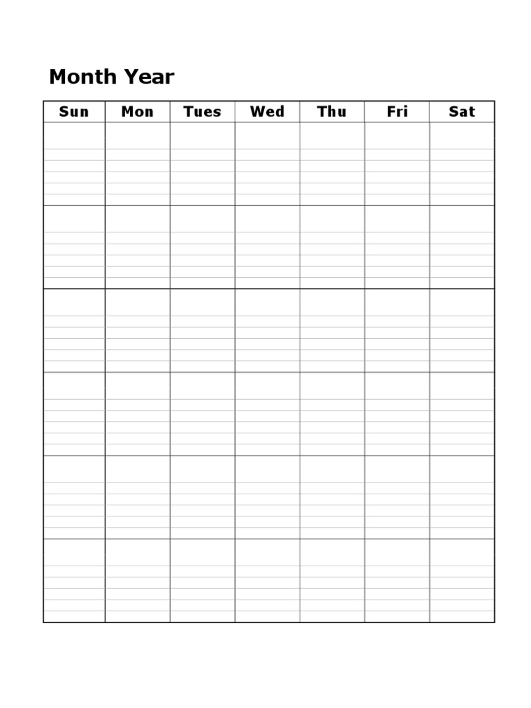Monthly Calendar Notes Potrait 1 | PDF