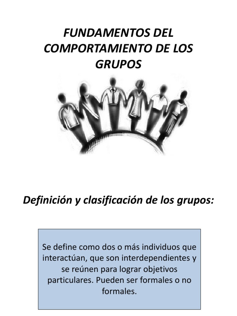 Fundamentos Del Comportamiento de Los Grupos | PDF | Comportamiento ...