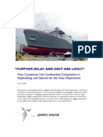 How Complexity Has Confounded Competition in Shipbuilding, And Options for the Navy Department