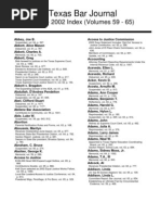 Download Texas Bar Journal 1996 - 2002 Index Vol 59 - 65 by Shirley Pigott MD SN16531381 doc pdf