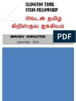 Wellington Tamil Christian Fellowship News Letter - Sept 2013