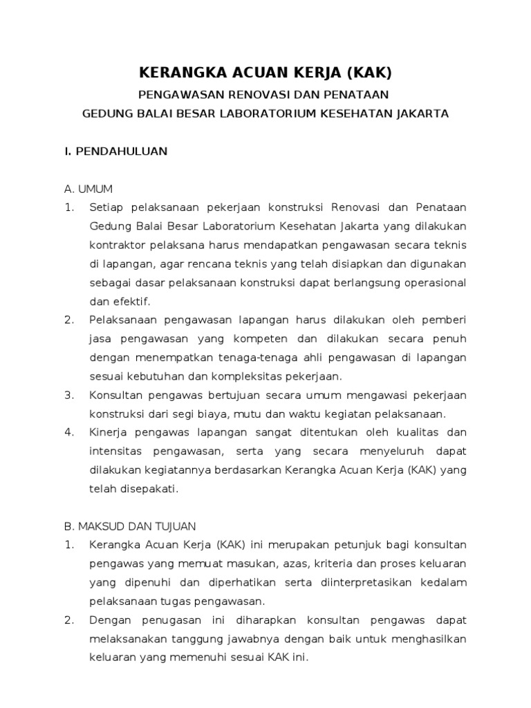 Kerangka Acuan Kerja Pws Kerangka Acuan Kerja Pws