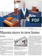 Masons move to new home (Timaru Herald; 2013.08.23)