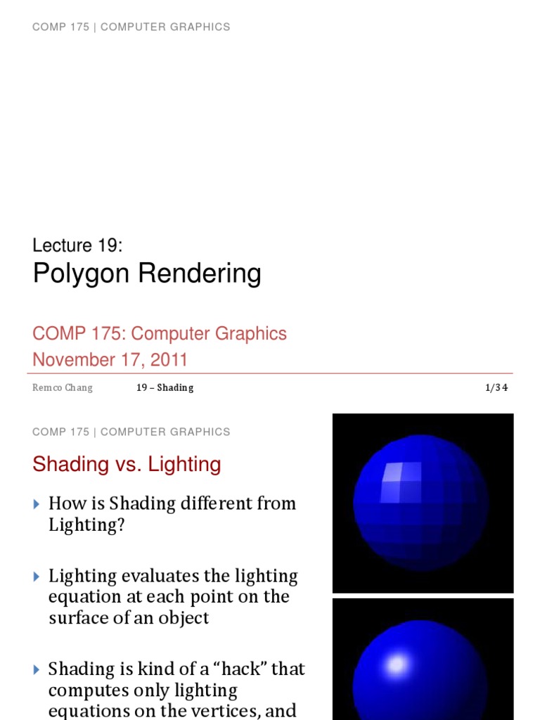 Polygon Shading Techniques Explained | PDF | Texture Mapping ...