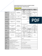 LAL BAHADUR SHASTRI INSTITUTE OF MANAGEMENT TIMETABLE