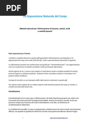 Depurazione Corpo
