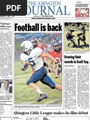 The Abington Journal 09 04 2013 Schools Sports Images, Photos, Reviews