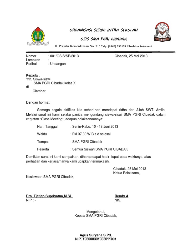 Surat Undangan Ldk Cidahu