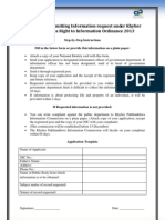 Process for Submitting Information Under Khyber Pakhtunkhwa Right to Information Ordinance 2013