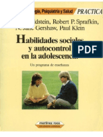 Habilidades Sociales y Autocontrol en La Adolescencia