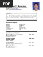 Fresh Graduate Resume Sample  Electronics  Electrical 
