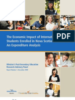 The Economic Impact of International Students Enrolled in Nova Scotia Universities: An Expenditure Analysis