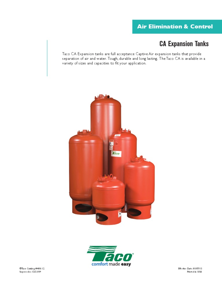 TACO Expansion Tank | PDF | Pump | Pipe (Fluid Conveyance)
