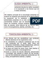 Toxicología ambiental: estudio efectos tóxicos en salud