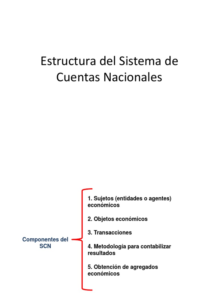 Estructura Del Sistema de Cuentas Nacionales PDF Producto Interno Bruto Inversiones