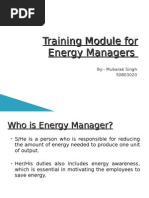 Training Module for Energy Managers