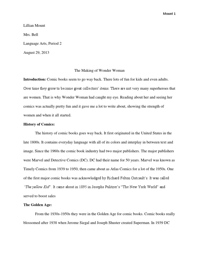 wonder woman essay