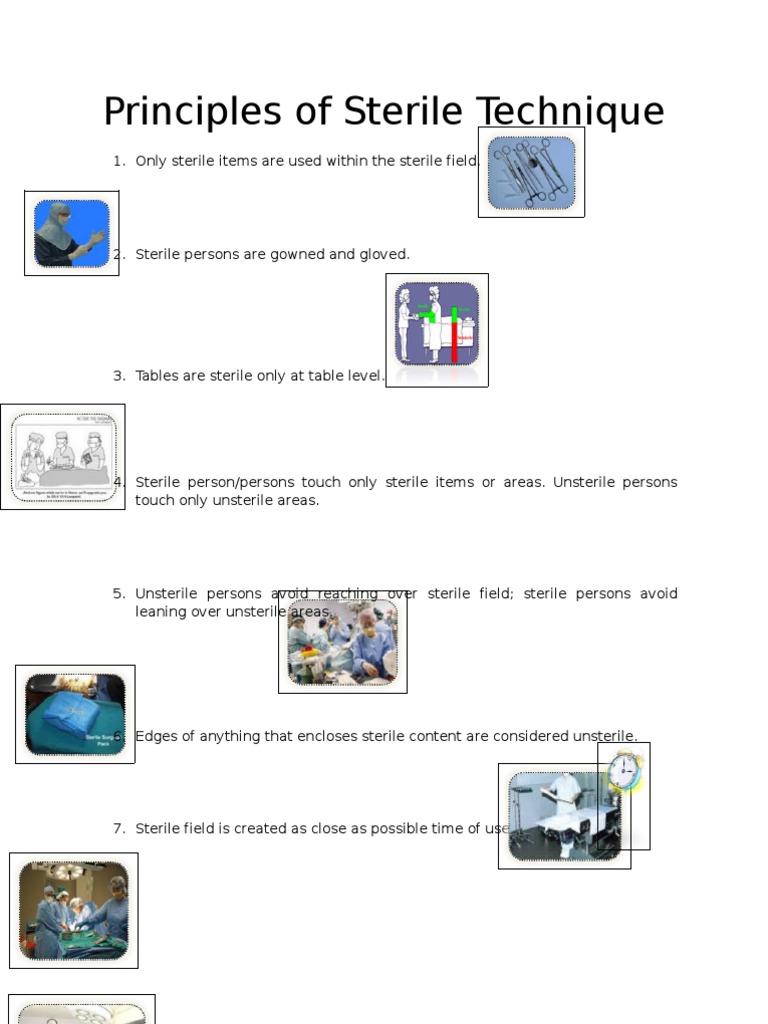 List The 16 Principles Of Sterile Technique