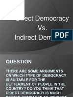 Direct Democracy vs. Indirect Democracy