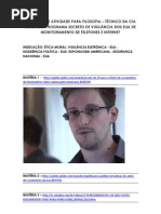 SUGESTÃO DE ATIVIDADE PARA FILOSOFIA AGENTE DA CIA