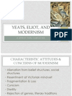 Yeats, Eliot, and Modernism: A Sprint Thru Subtleties