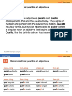 Demonstratives: Quest' Before Quello, Like The Definite Article, Has Seven Forms