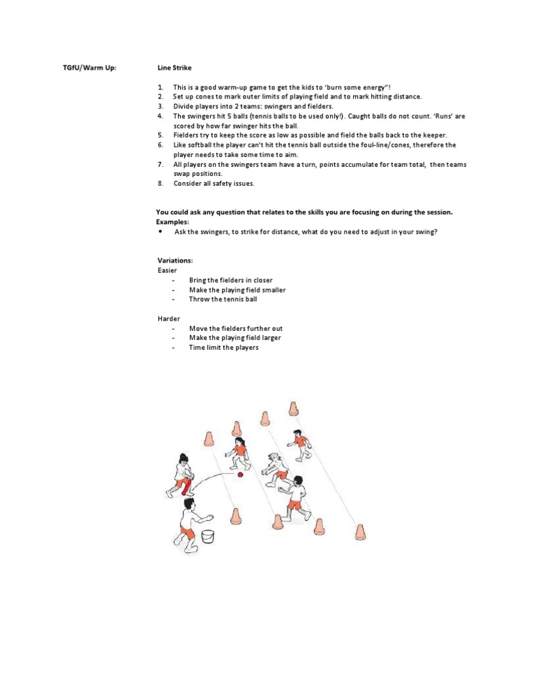 Line Strike Warm-Up Game Guide | PDF