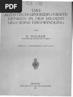 Das autistisch undisziplinierte denken in der medizin und seine uberwindung