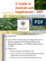 A Guide To Botanicals and Dietary Supplements - 2007: William Sykora MD