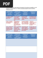 Exercício com perguntas