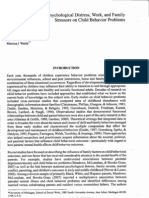 The Effects of Psychological Distress, Work, and Family Stressors On Child Behavior Problems