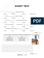 Test On Modals Elementary