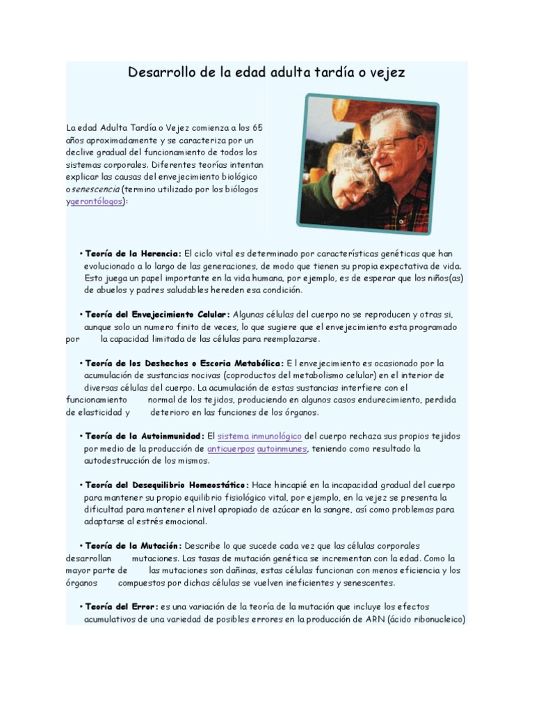 Envejecimiento y desarrollo en la vejez | PDF | Vejez | Senectud