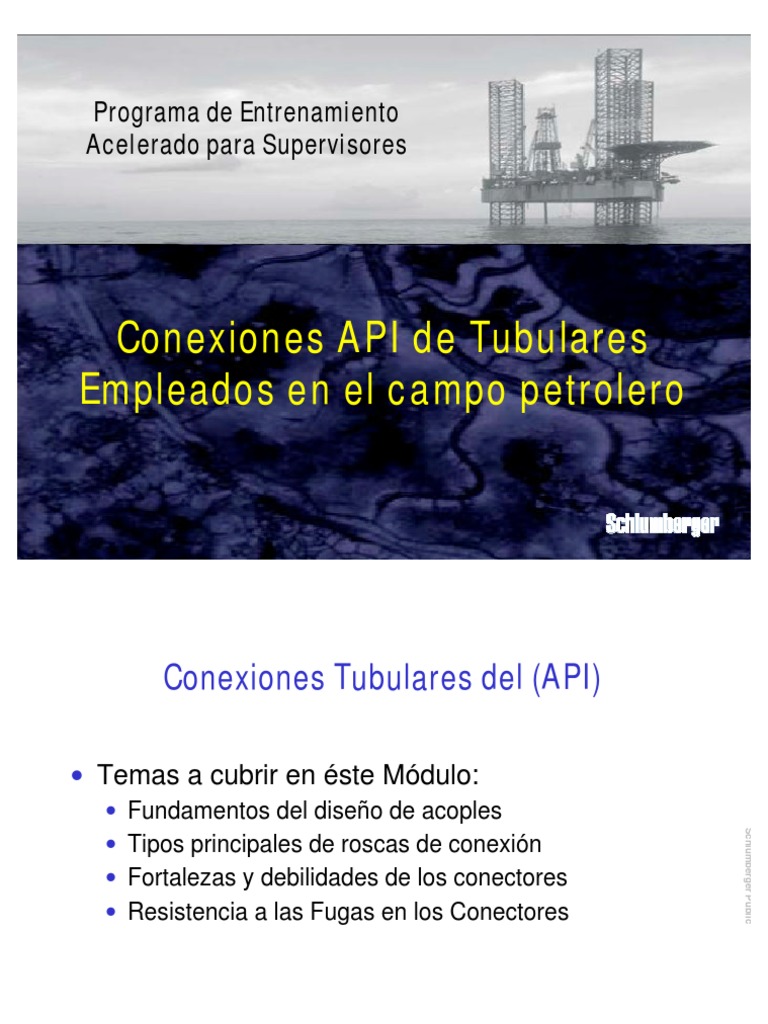 Tipos y Diseño de Conexiones API | PDF | Tubería (transporte de fluidos ...
