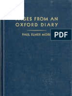 Paul Elmer More - Pages From An Oxford Diary (1937)
