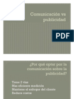 Comunicación Vs Publicidad