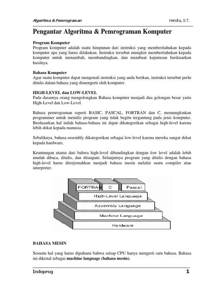 Pengantar Algoritma Dan Pemrograman | PDF