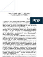 DECLARACION SOBRE LA VIOLENCIA Y DECLARACIÓN DE VENECIA