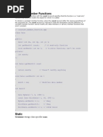 Diff Between Static and Constant Function in C++