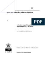 Evolución de Políticas Hídricas en América Latina y El Caribe