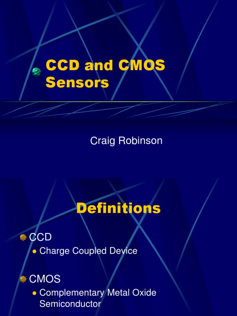 CCD and Cmos Sensors | Download Free PDF | Charge Coupled Device | Cmos