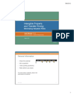 Intangible Property & TP - Min Valuation Risks - 2012