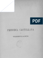 Benot, Eduardo. Prosodia Castellana y Versificación II