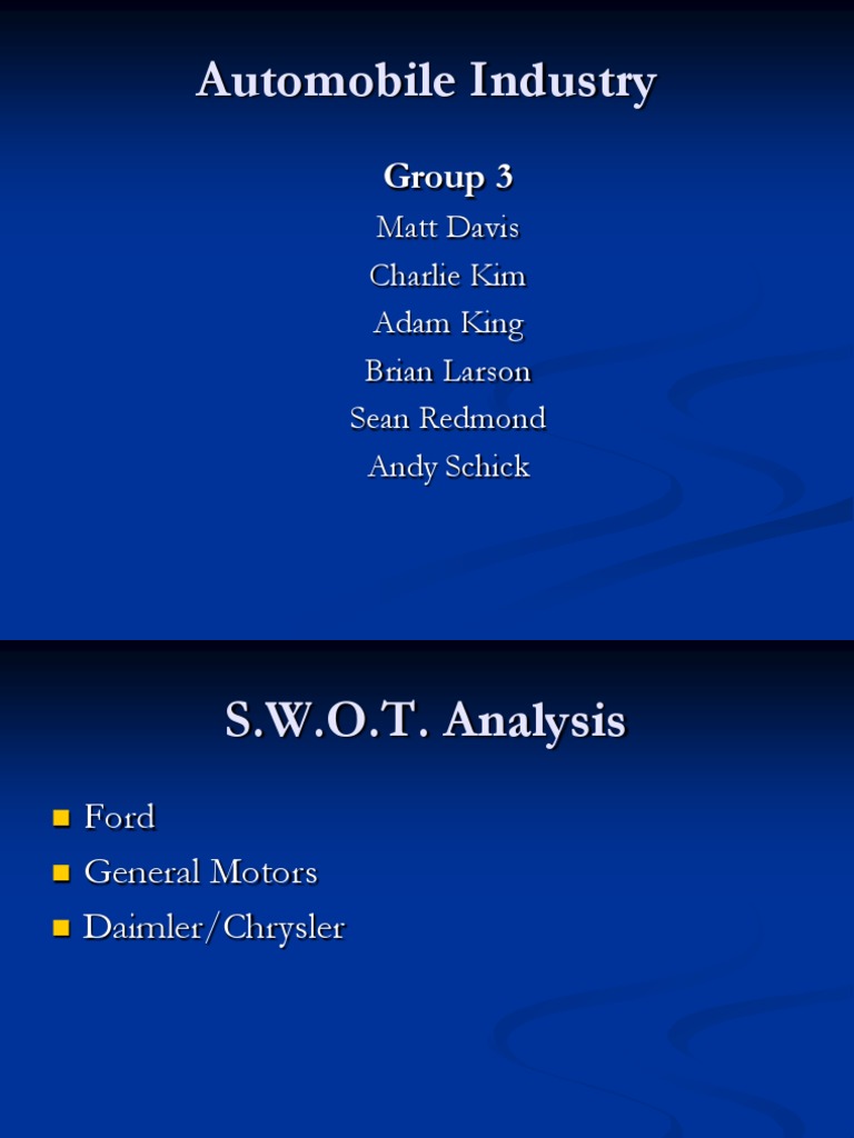 Automobil Analysis | PDF | General Motors | Ford Motor Company