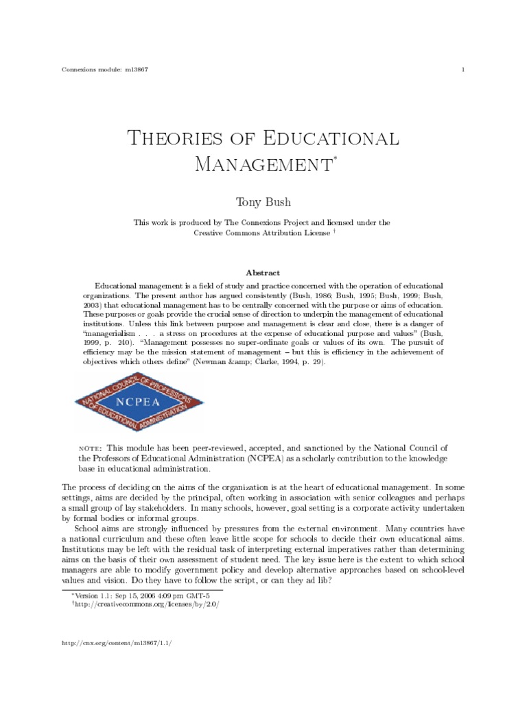 Thesis on educational management pdf