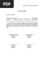 CARTA DE RECOMENDACIÓN formato