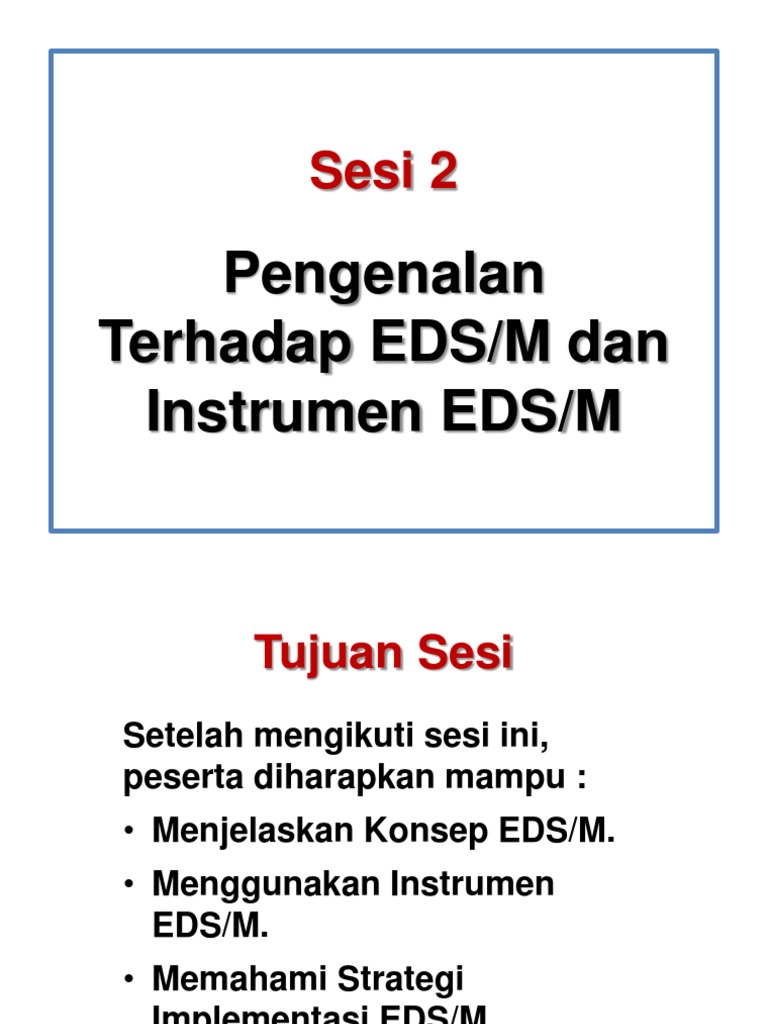 Pengenalan EDS/M dan Instrumennya | PDF