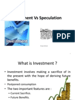 Investment Vs Speculation