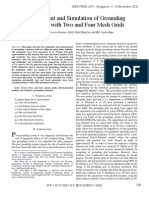 Measurement and Simulation of Grounding Resistance With Two and Four Mesh Grids